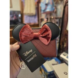 Loungefly Wallet "Minnie Burgundy/Velvet Zip